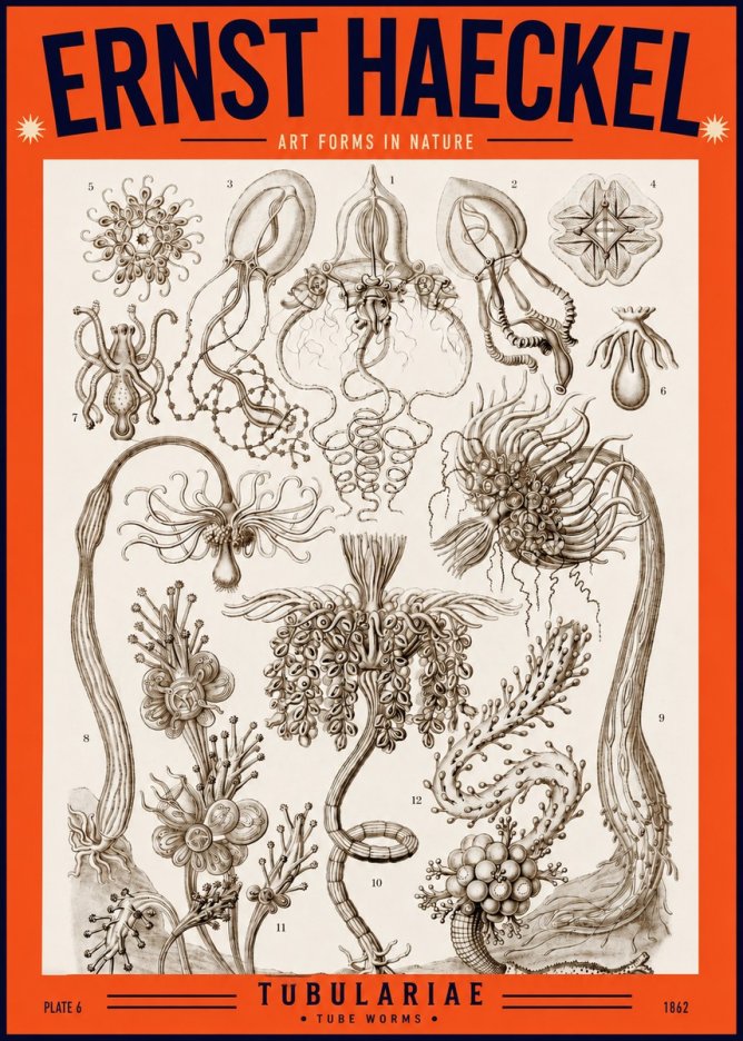 Ernst Haeckel Tubulariae No2 - Póster