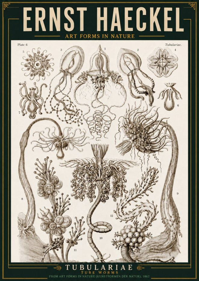 Ernst Haeckel Tubulariae No3 - Póster
