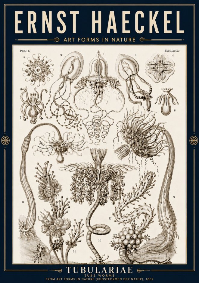 Ernst Haeckel Tubulariae No4 - Póster