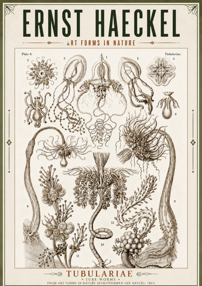 Ernst Haeckel Tubulariae No5 - Póster