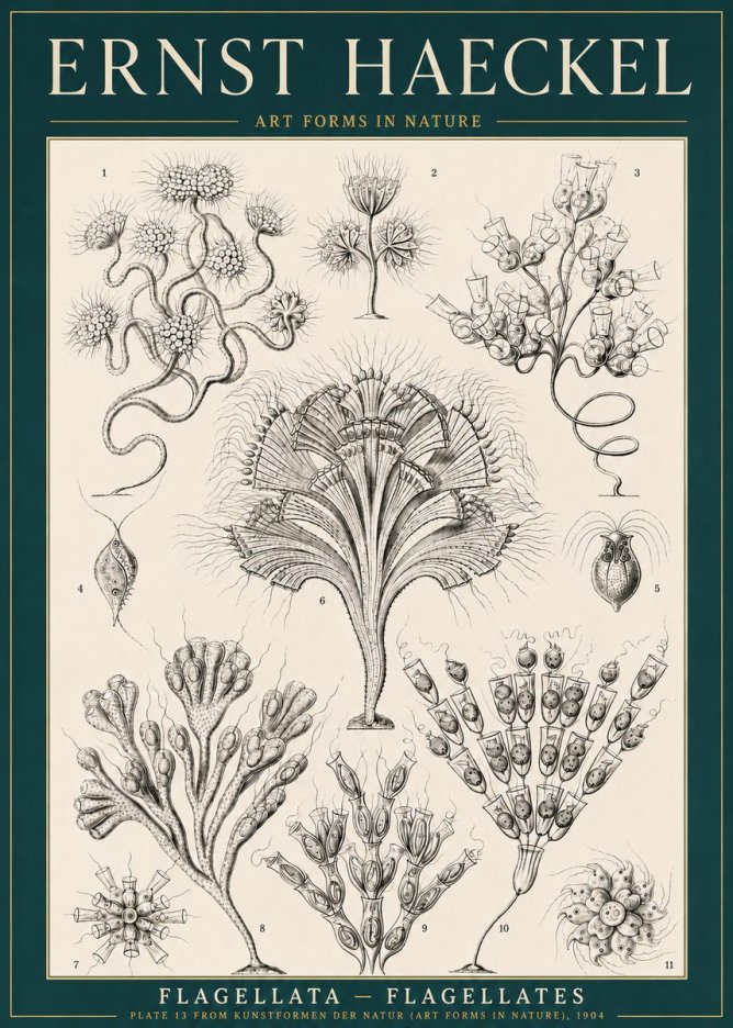 Ernst Haeckel Flagellata - Flagellates No3 - Póster