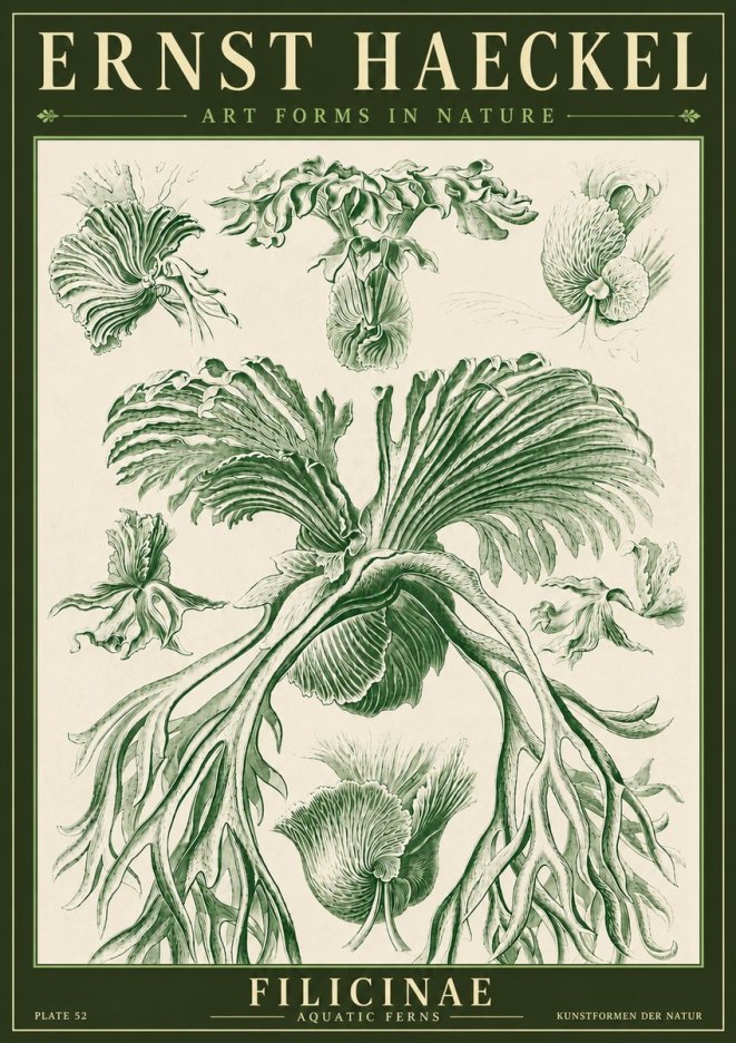 Ernst Haeckel Filicinae No4 - Póster
