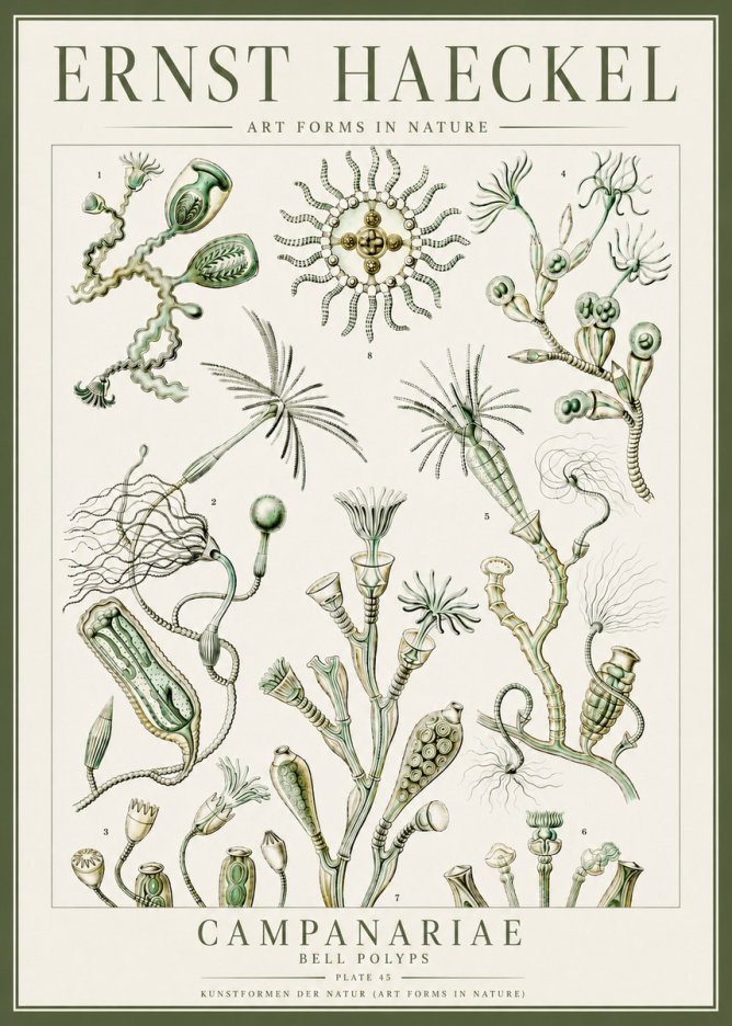 Ernst Haeckel Campanariae – Bell Polyps No4 - Póster