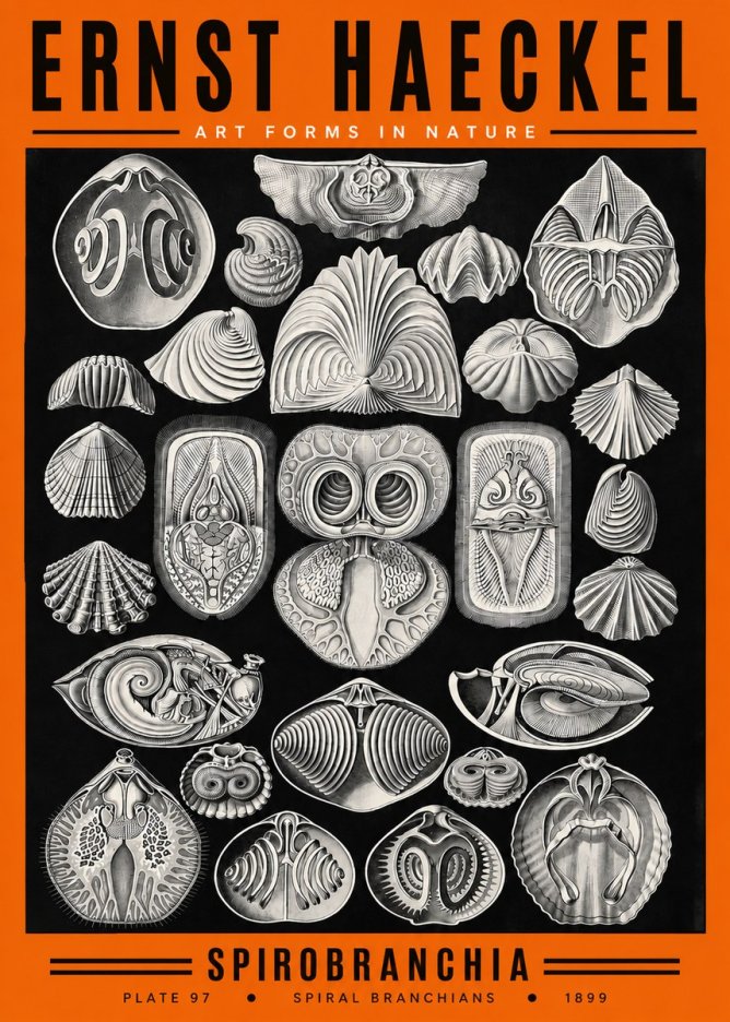 Ernst Haeckel Spirobranchia No2 - Póster