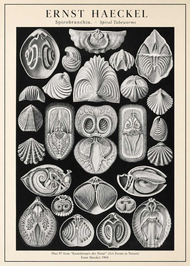 Ernst Haeckel Spirobranchia No3 - Póster
