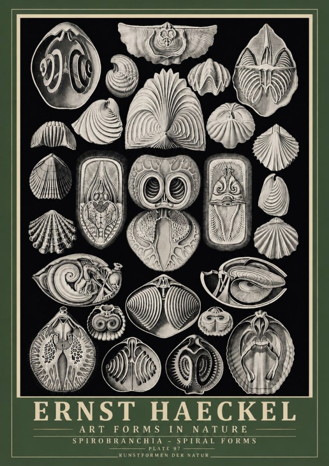 Ernst Haeckel Spirobranchia No6 - Póster