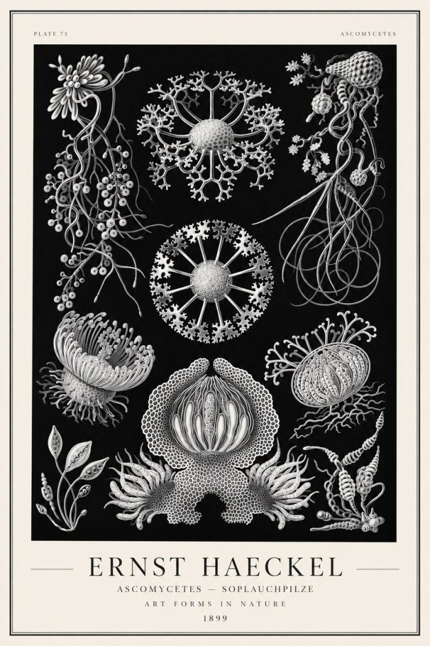 Ernst Haeckel Ascomycetes — Sac Fungi No2 - Póster