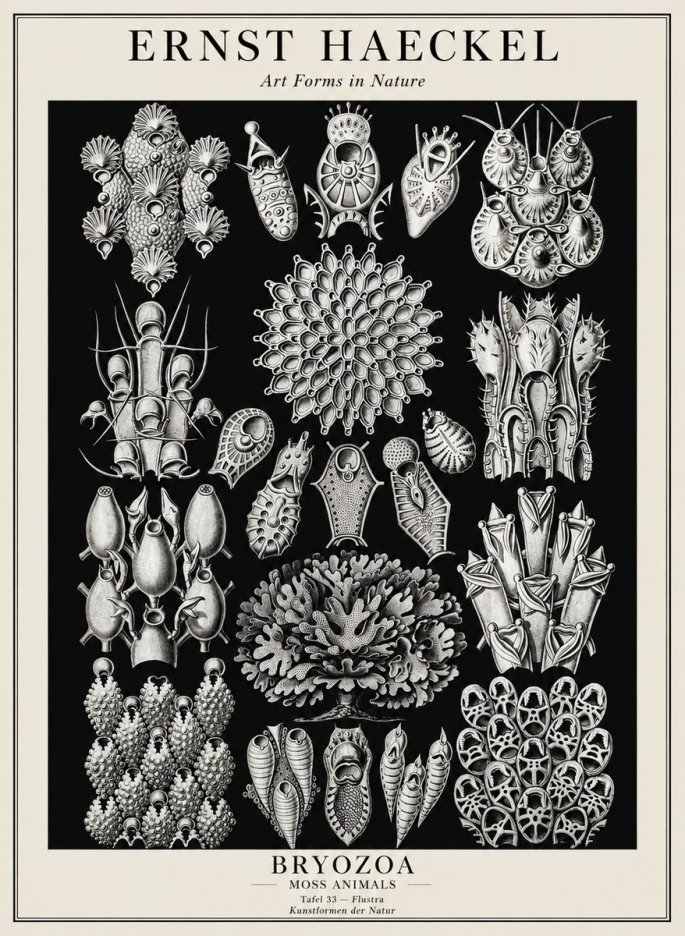 Ernst Haeckel Bryozoa No3 - Póster