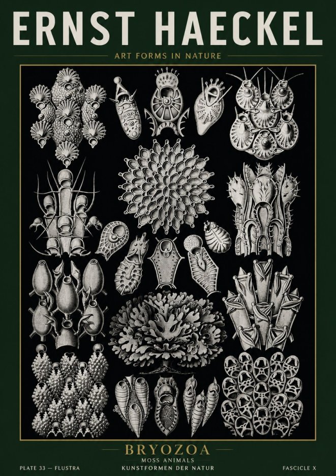 Ernst Haeckel Bryozoa No5 - Póster