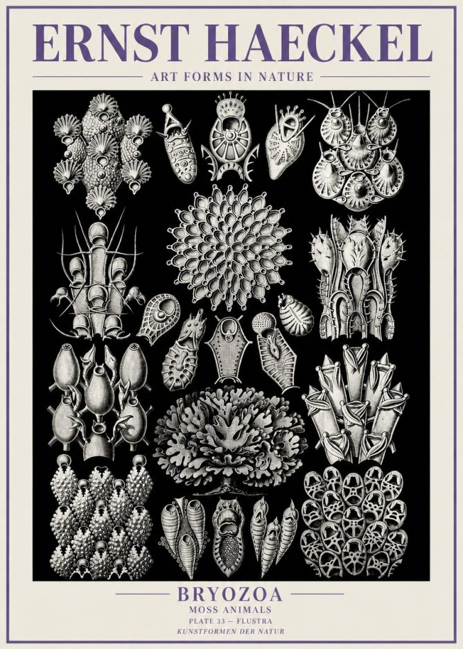 Ernst Haeckel Bryozoa No6 - Póster
