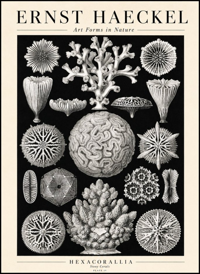 Ernst Haeckel Hexacoralla – Six-rayed Corals No3 - Póster