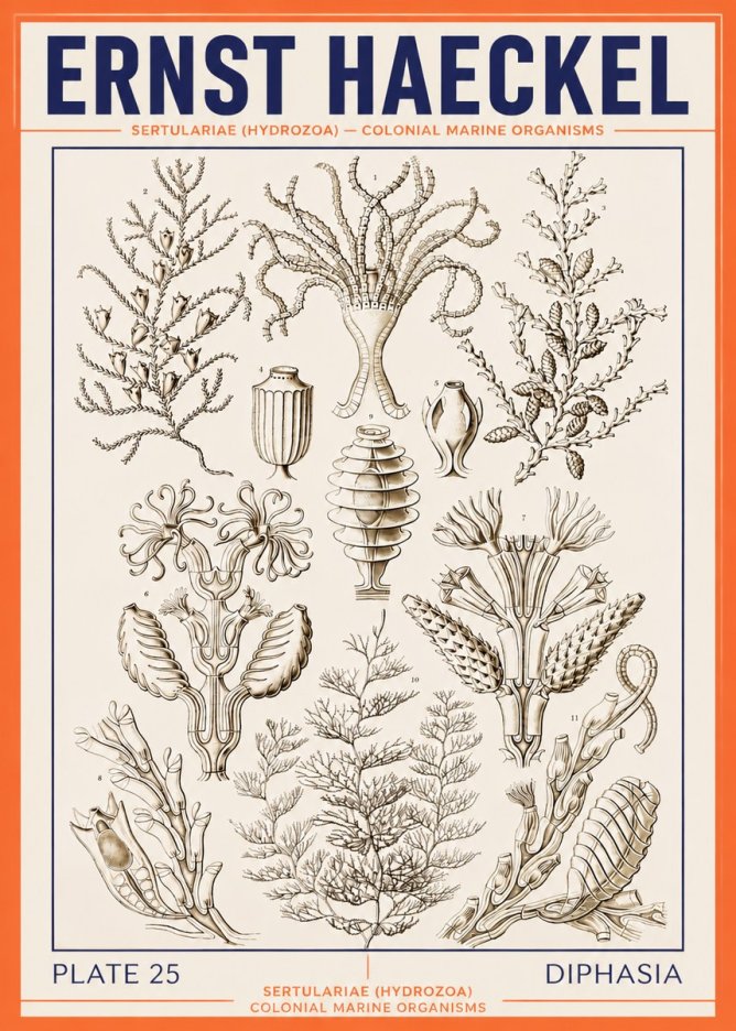 Ernst Haeckel Sertulariidae No4 - Póster
