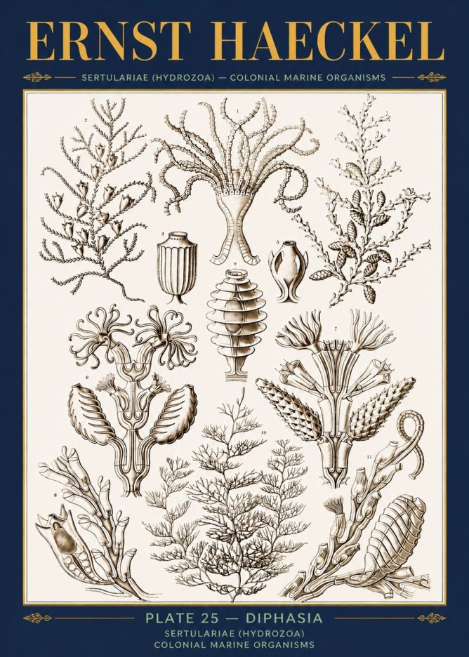Ernst Haeckel Sertulariidae No5 - Póster