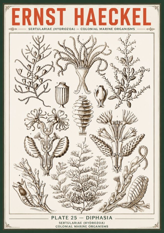 Ernst Haeckel Sertulariidae No6 - Póster