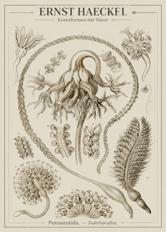 Ernst Haeckel Pennatulida - Sea Pens No3 - Póster