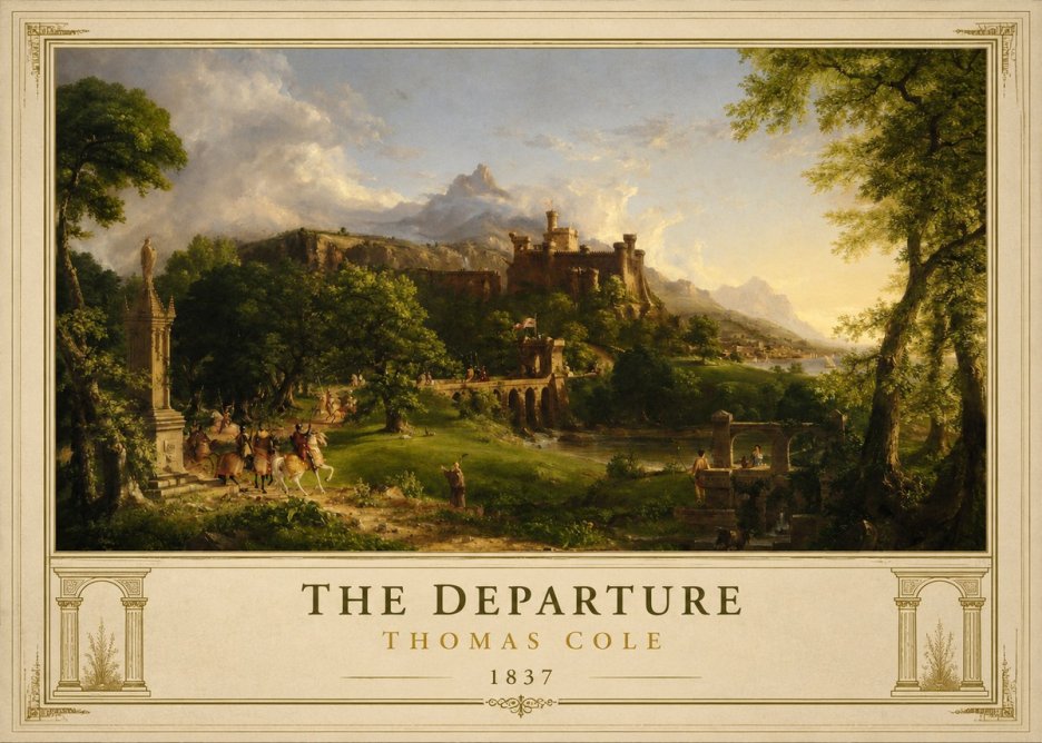 Thomas Cole The Departure I No1 - Póster