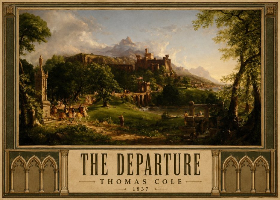 Thomas Cole The Departure I No4 - Póster