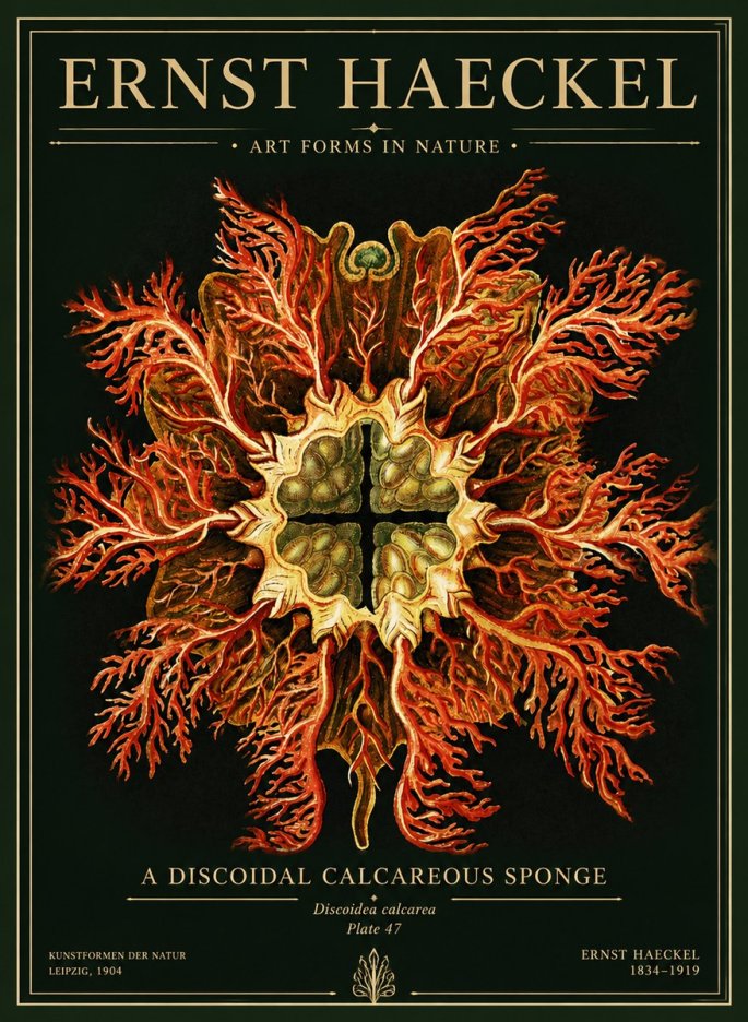 Ernst Haeckel Marine Organism No5 - Póster