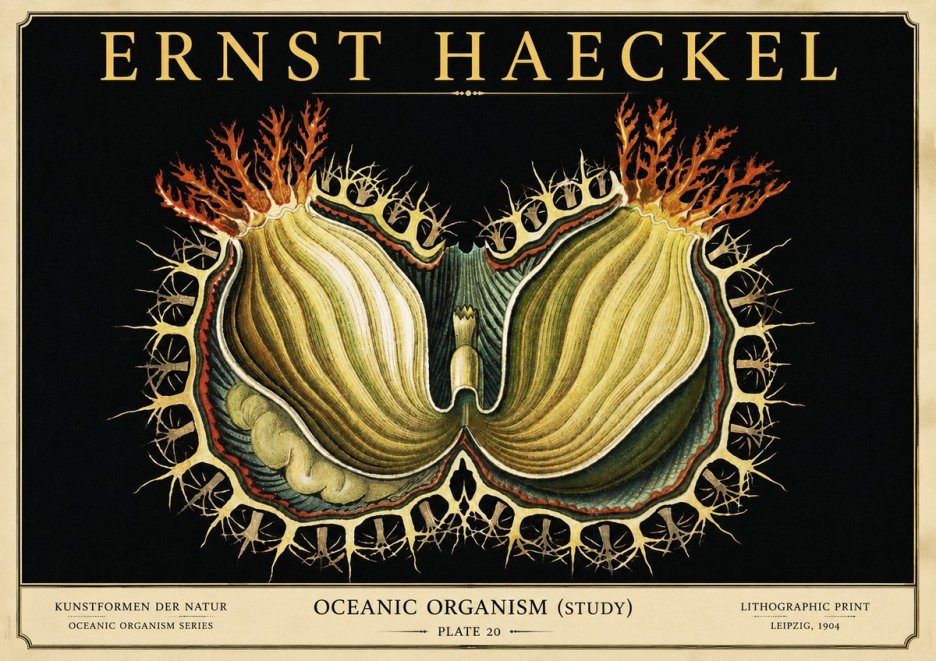 Ernst Haeckel Nature's Architecture No6 - Póster