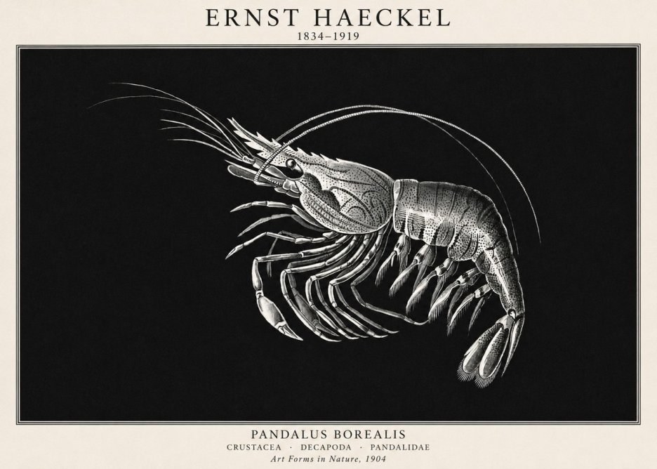 Ernst Haeckel Pandalus Borealis No1 - Póster
