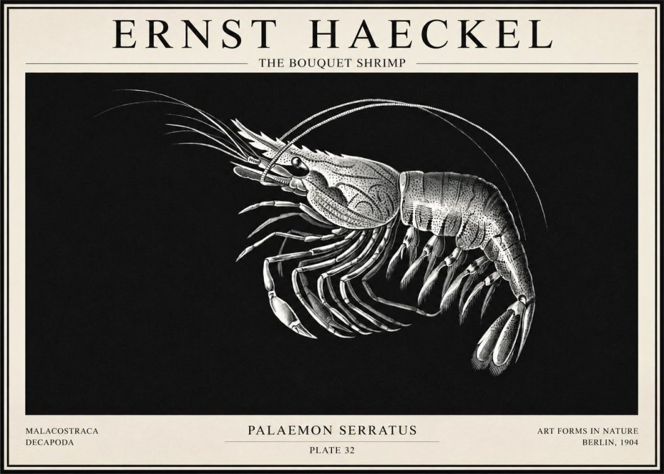 Ernst Haeckel Pandalus Borealis No6 - Póster