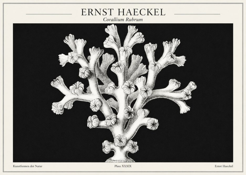 Ernst Haeckel Corallium Rubrum I No1 - Póster