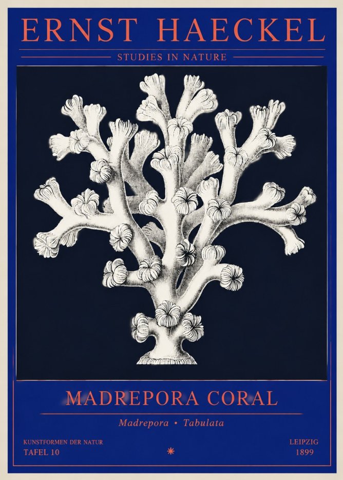 Ernst Haeckel Corallium Rubrum I No4 - Póster