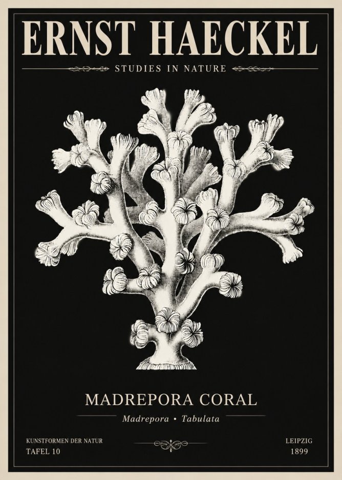 Ernst Haeckel Corallium Rubrum I No6 - Póster