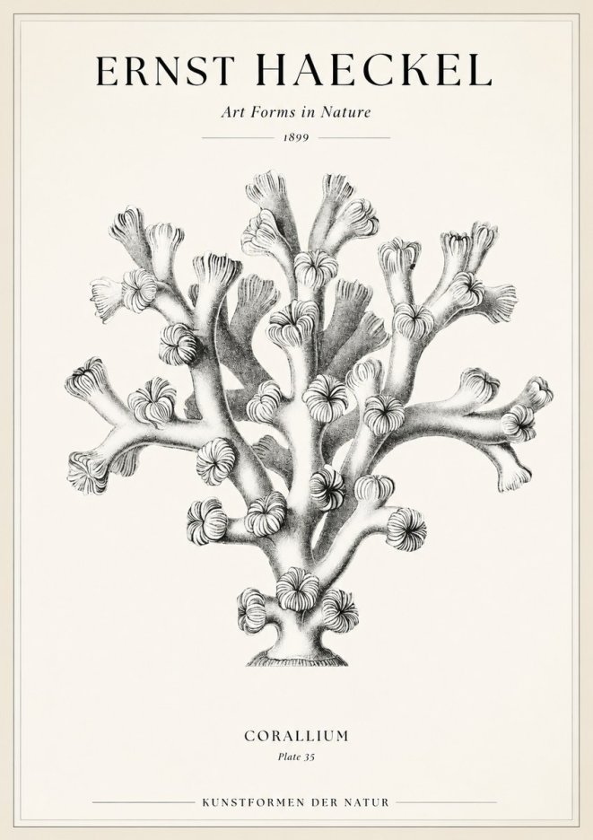 Ernst Haeckel Corallium Rubrum II No2 - Póster