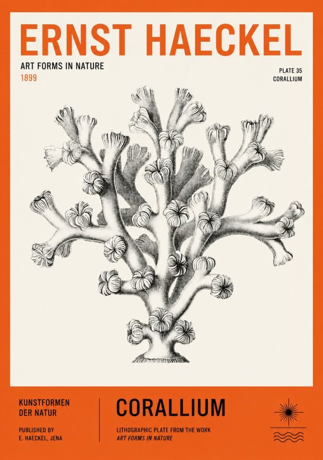 Ernst Haeckel Corallium Rubrum II No3 - Póster