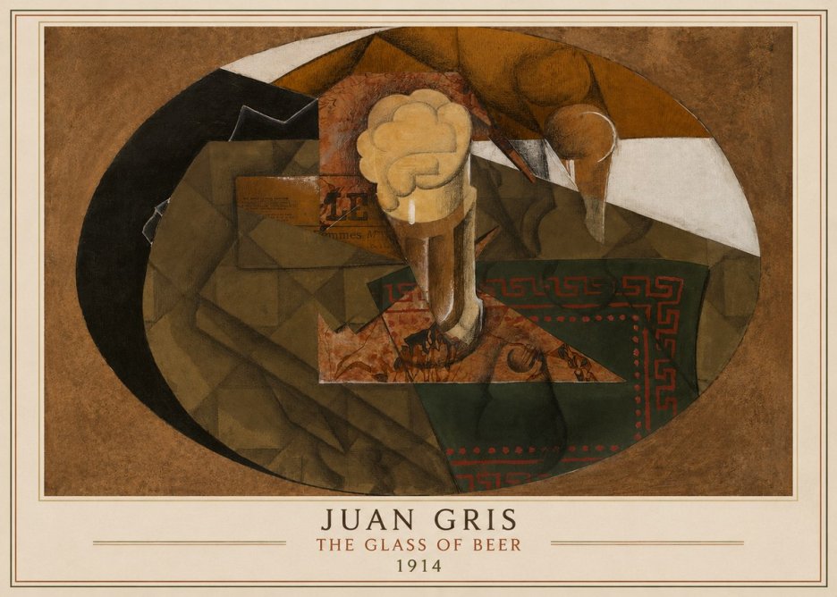 Juan Gris The Glass of Beer No4 - Póster