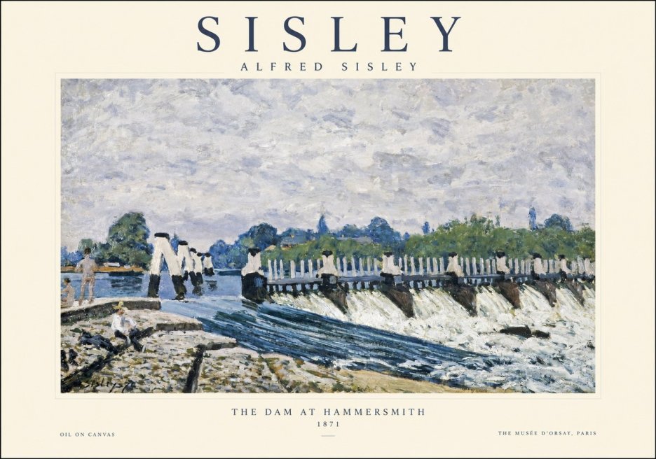 Sisley The Dam at Hammersmith No1 - Póster