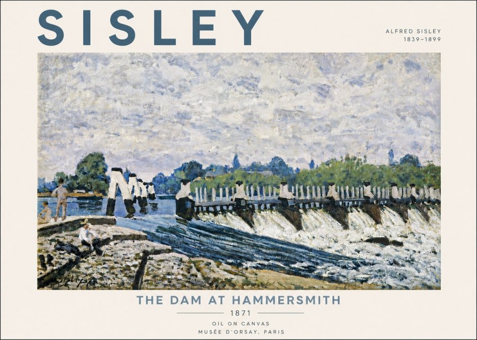 Sisley The Dam at Hammersmith No5 - Póster