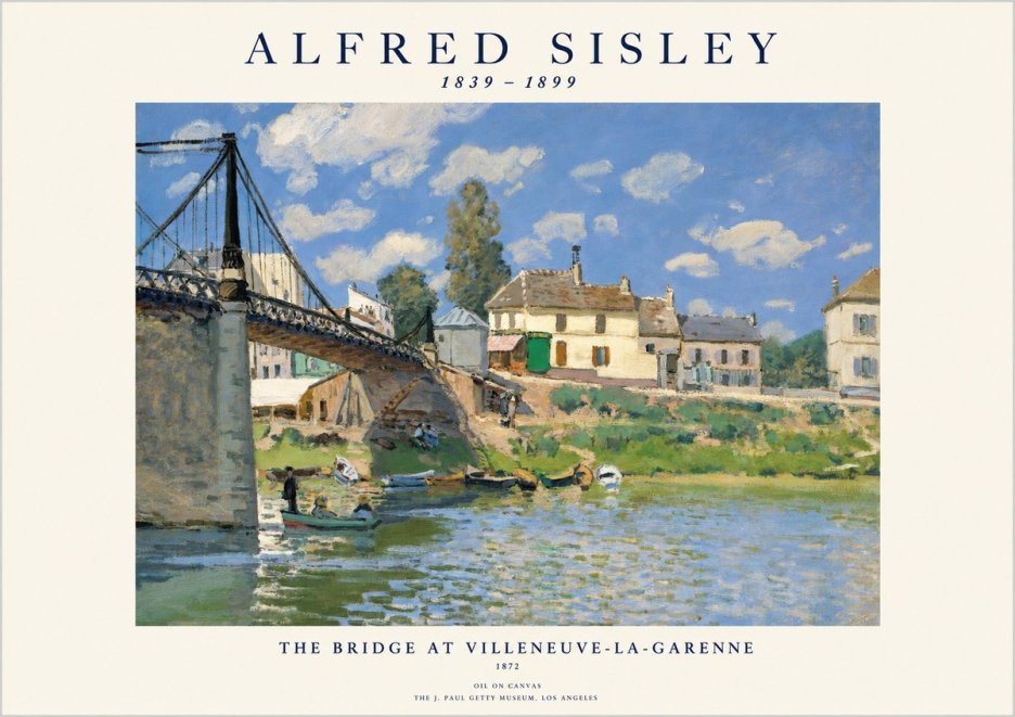 Sisley The Bridge at Villeneuve-la-garenne IV No1 - Póster