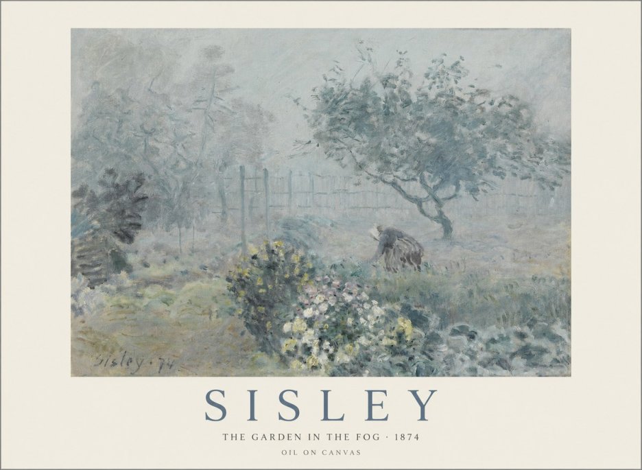 Sisley The Garden in the Fog No1 - Póster