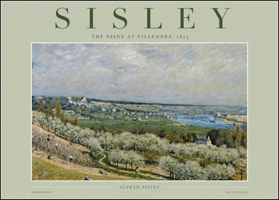 Sisley The Seine at Villennes No2 - Póster