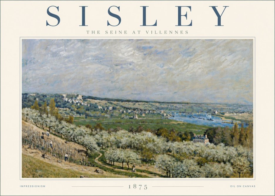 Sisley The Seine at Villennes No6 - Póster