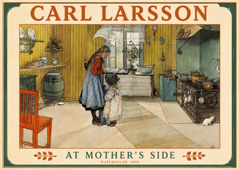 Carl Larsson At Mother's Side No2 - Póster