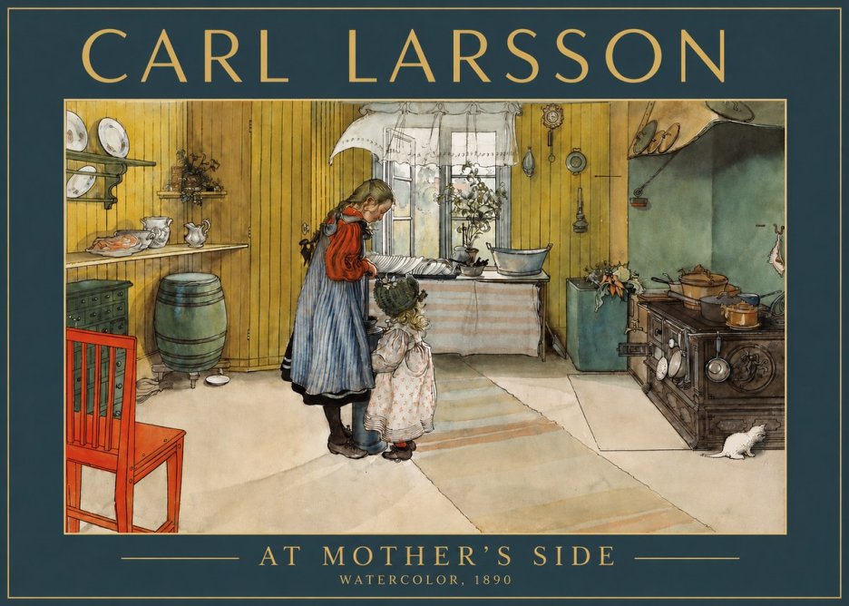 Carl Larsson At Mother's Side No3 - Póster