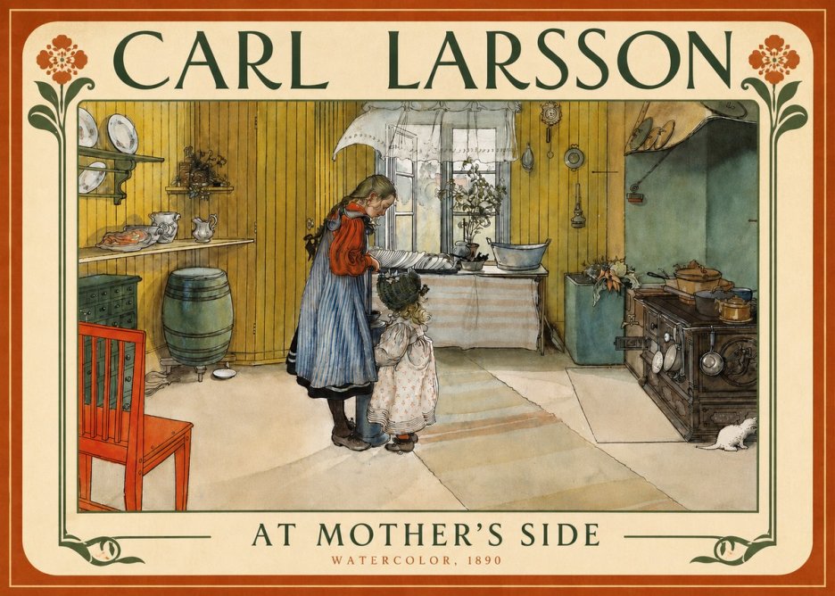 Carl Larsson At Mother's Side No4 - Póster