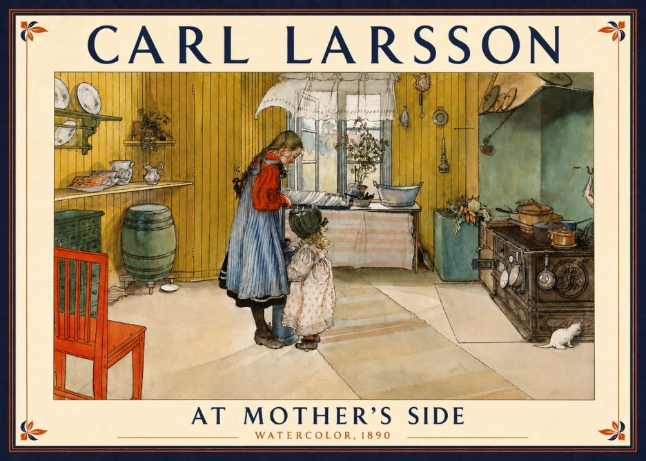Carl Larsson At Mother's Side No5 - Póster