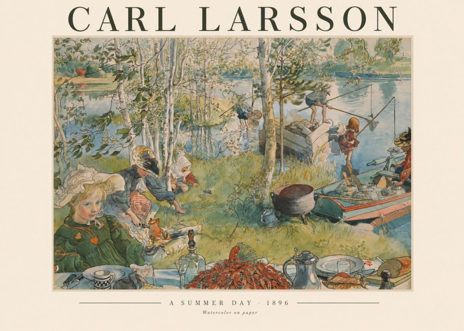 Carl Larsson A Summer Day No1 - Póster