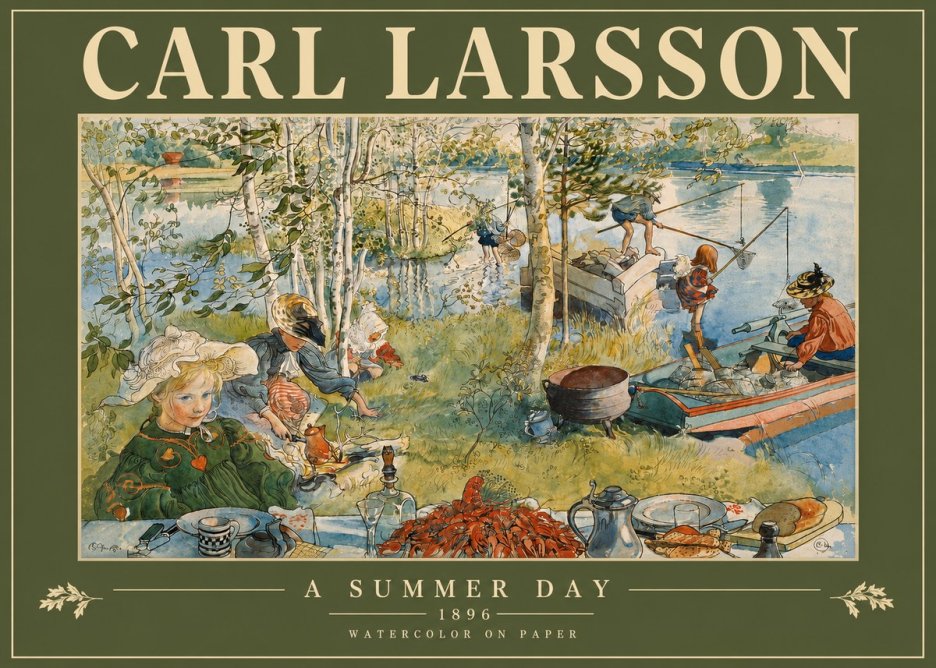 Carl Larsson A Summer Day No3 - Póster