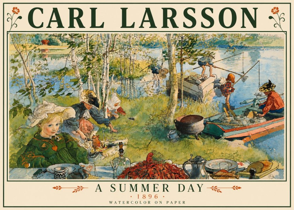 Carl Larsson A Summer Day No6 - Póster