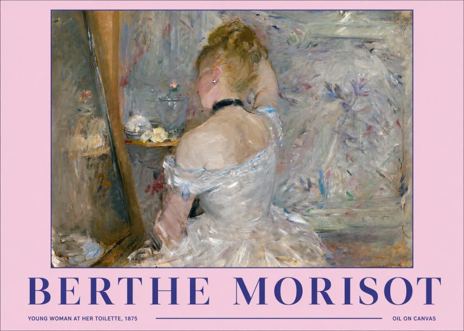 Berthe Morisot Young Woman at Her Toilette No2 - Póster