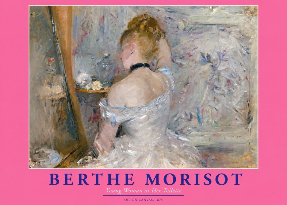 Berthe Morisot Young Woman at Her Toilette No3 - Póster