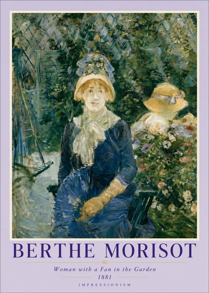 Berthe Morisot Young Woman with a Fan II No6 - Póster