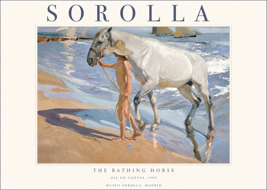 Sorolla The Bathing Horse No1 - Póster