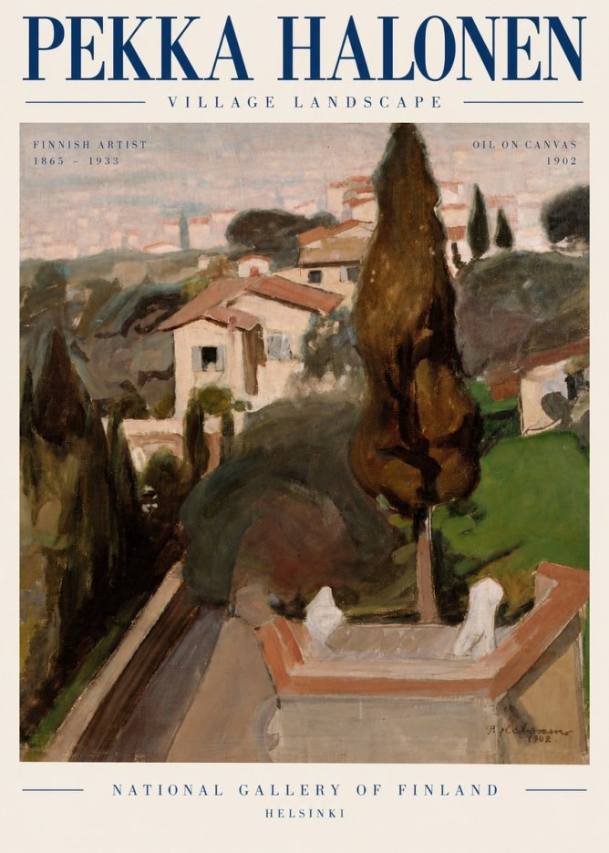 Pekka Halonen Village Landscape No6 - Póster