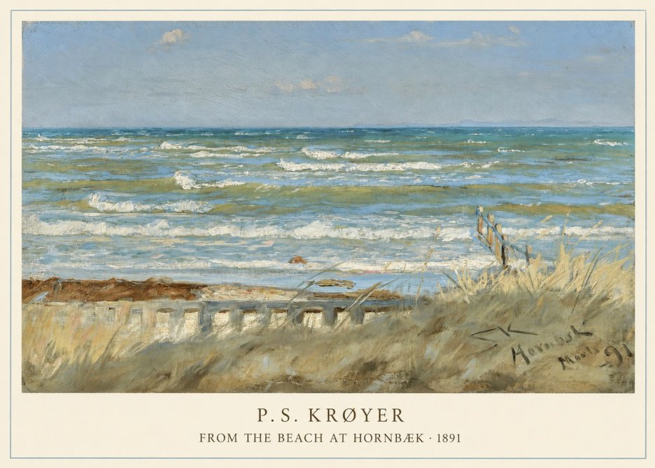 P.S. Krøyer From the Beach at Hornbæk · 1891 No5 - Póster